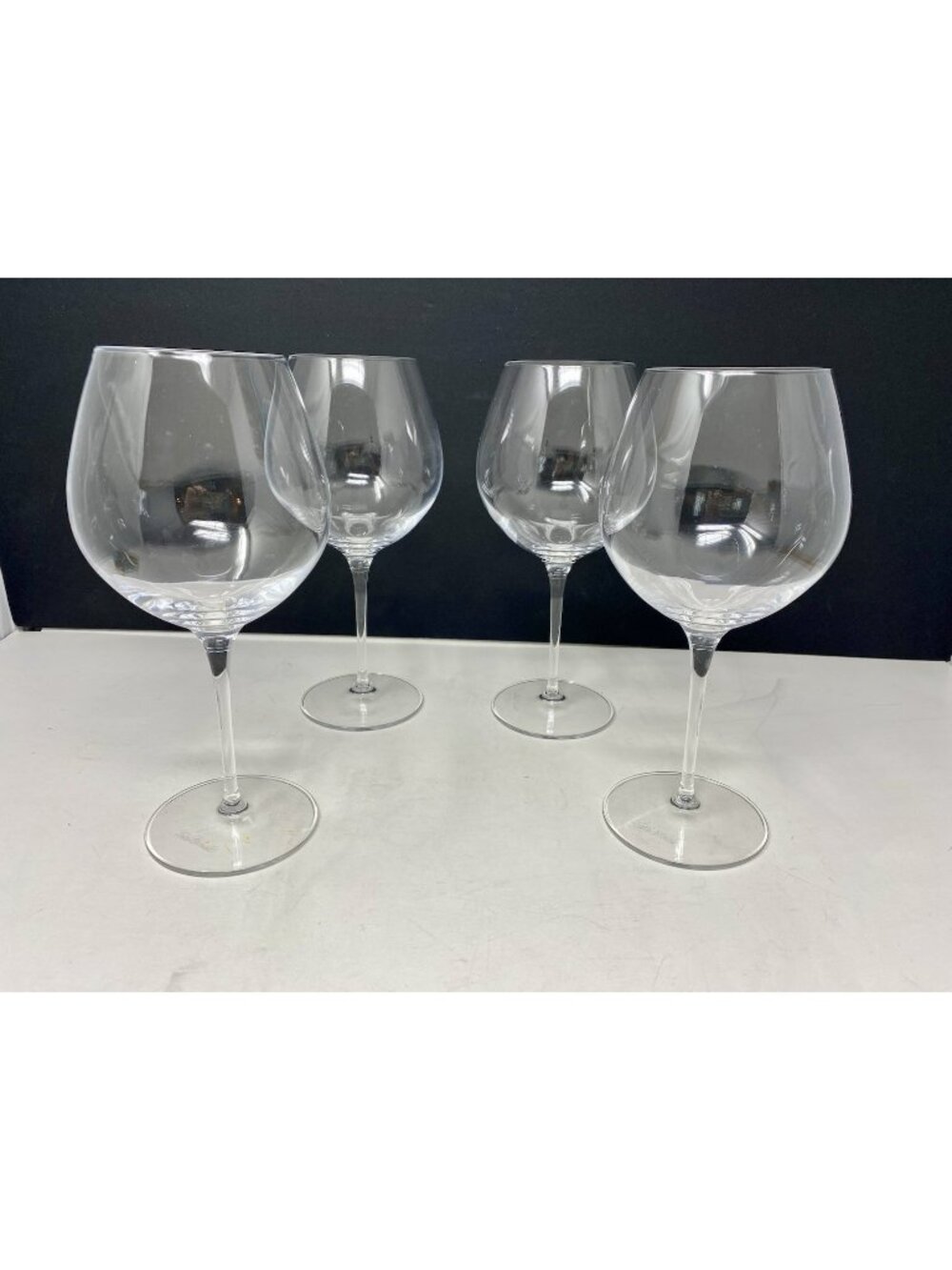 Set Of 4 Luigi Bormioli Crescendo Bordeaux Wine Glasses 22.5 oz Signed 9” Italy